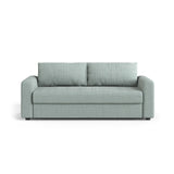 David 3-Sitzer Schlafsofa, umbaubar mit Express-System, aus Strukturierter Stoff in Minze (BABEL SAFIRA), 194x97 cm von Micadoni – Bild 1