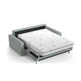 David 3-Sitzer Schlafsofa, umbaubar mit Express-System, aus Strukturierter Stoff in Minze (BABEL SAFIRA), 194x97 cm von Micadoni – Bild 4