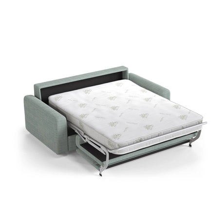 David 3-Sitzer Schlafsofa, umbaubar mit Express-System, aus Strukturierter Stoff in Minze (BABEL SAFIRA), 194x97 cm von Micadoni – Bild 4