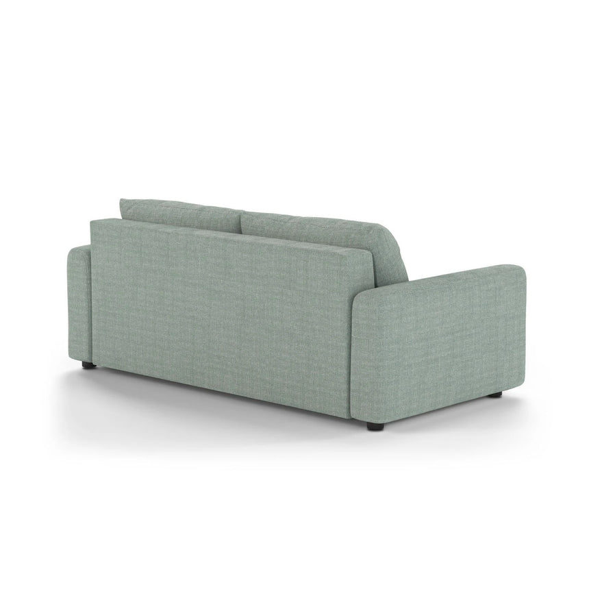 David 3-Sitzer Schlafsofa, umbaubar mit Express-System, aus Strukturierter Stoff in Minze (BABEL SAFIRA), 194x97 cm von Micadoni – Bild 5