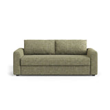 David 3-Sitzer Schlafsofa, umbaubar mit Express-System, aus Strukturierter Stoff in Olive (Baltimore Pistachio), 194x97 cm von Micadoni – Bild 1
