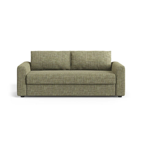 David 3-Sitzer Schlafsofa, umbaubar mit Express-System, aus Strukturierter Stoff in Olive (Baltimore Pistachio), 194x97 cm von Micadoni – Bild 1