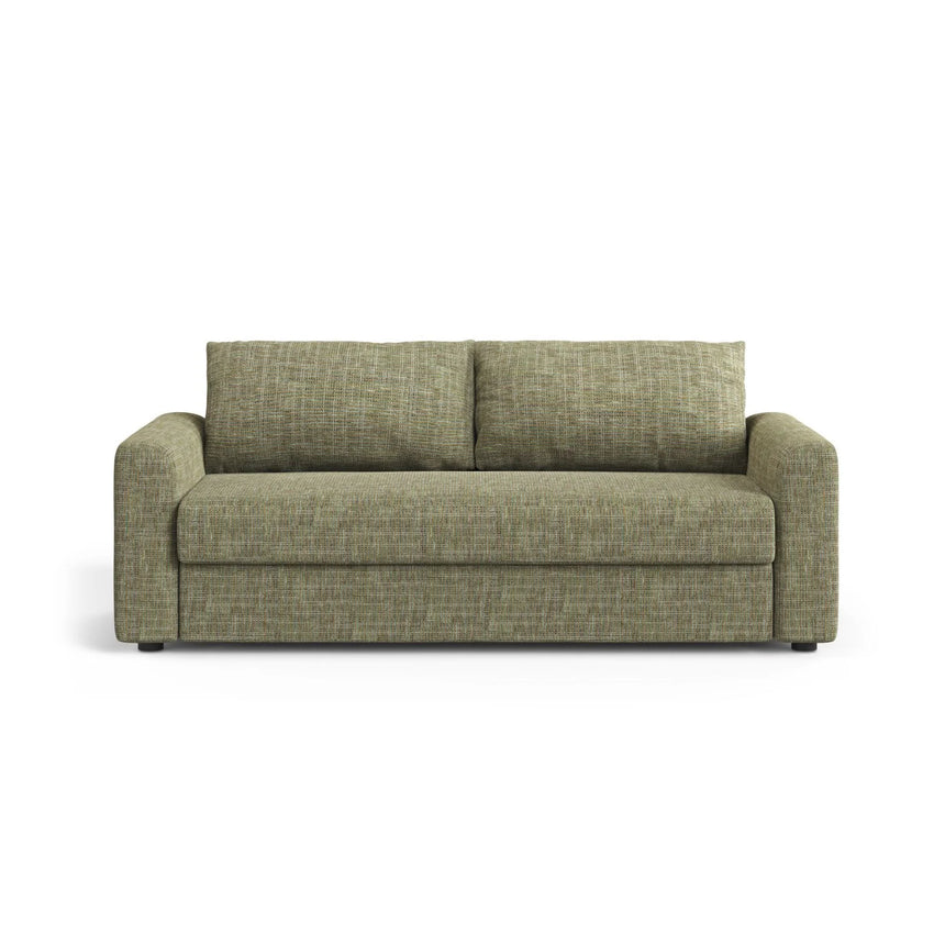 David 3-Sitzer Schlafsofa, umbaubar mit Express-System, aus Strukturierter Stoff in Olive (Baltimore Pistachio), 194x97 cm von Micadoni – Bild 1