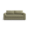 David 3-Sitzer Schlafsofa, umbaubar mit Express-System, aus Strukturierter Stoff in Olive (Baltimore Pistachio), 194x97 cm von Micadoni – Bild 1