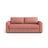 David 3-Sitzer Schlafsofa, umbaubar mit Express-System, aus Strukturierter Stoff in Rot (BABEL RED), 194x97 cm von Micadoni – Bild 1