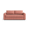David 3-Sitzer Schlafsofa, umbaubar mit Express-System, aus Strukturierter Stoff in Rot (BABEL RED), 194x97 cm von Micadoni – Bild 1