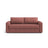 David 3-Sitzer Schlafsofa, umbaubar mit Express-System, aus Strukturierter Stoff in Rot (Baltimore Marsala), 194x97 cm von Micadoni – Bild 1