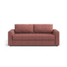 David 3-Sitzer Schlafsofa, umbaubar mit Express-System, aus Strukturierter Stoff in Rot (Baltimore Marsala), 194x97 cm von Micadoni – Bild 1
