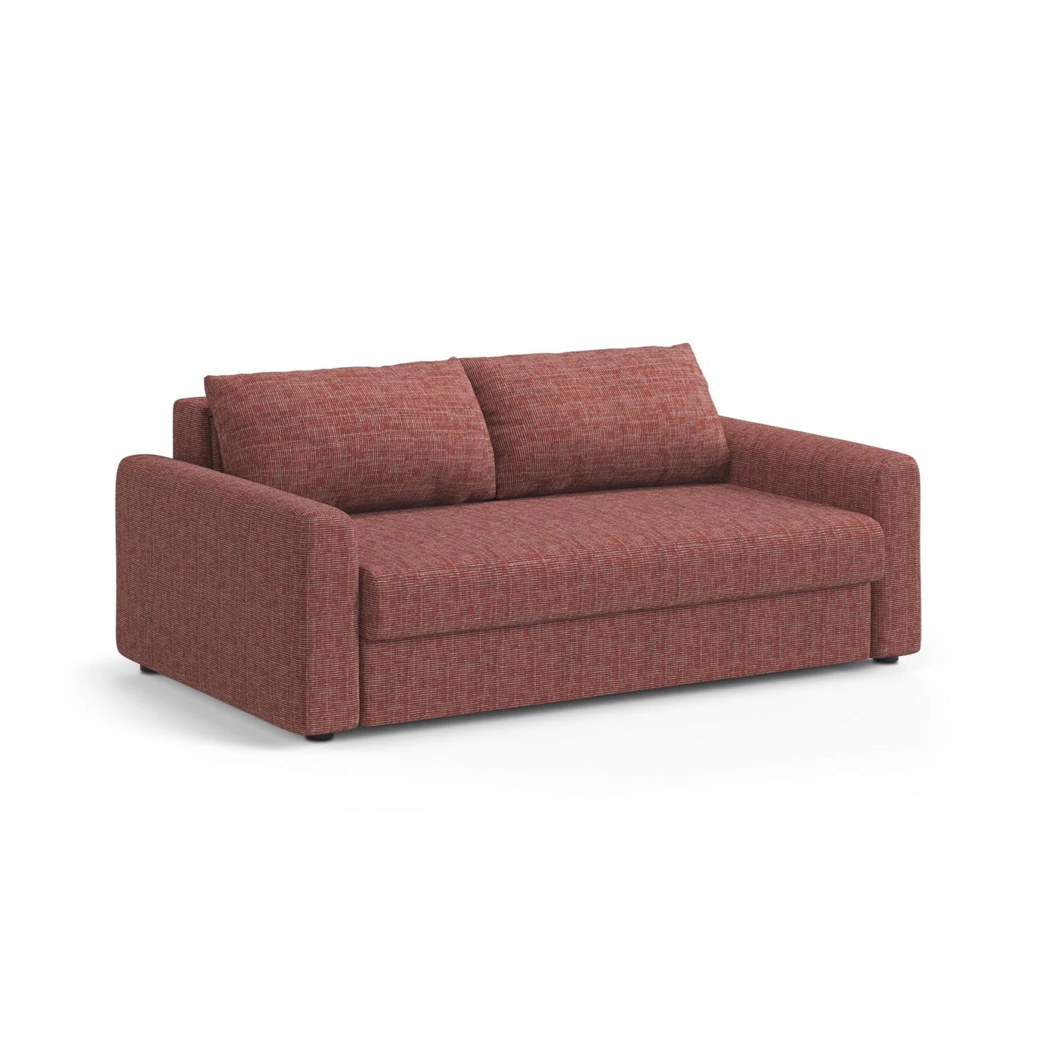 David 3-Sitzer Schlafsofa, umbaubar mit Express-System, aus Strukturierter Stoff in Rot (Baltimore Marsala), 194x97 cm von Micadoni – Bild 3