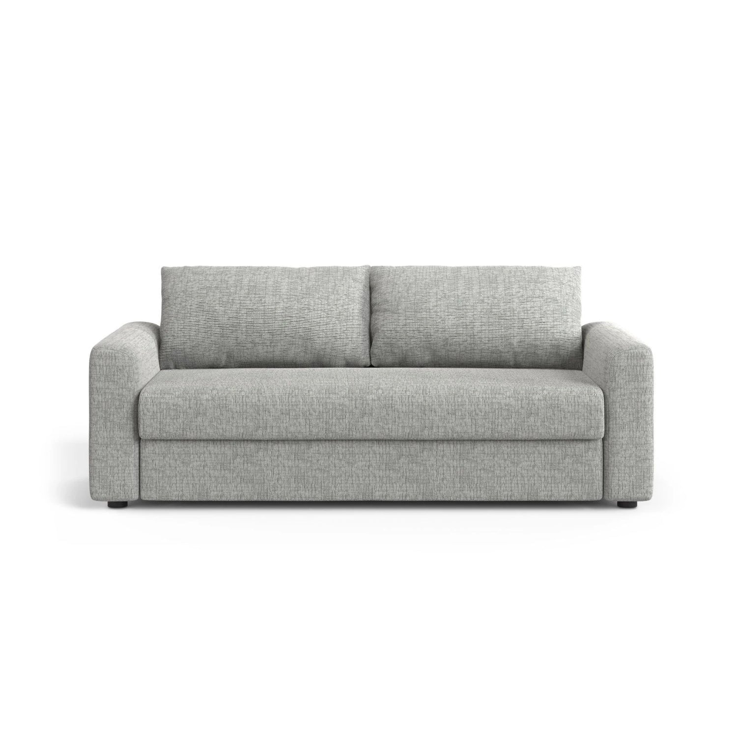 David 3-Sitzer Schlafsofa, umbaubar mit Express-System, aus Strukturierter Stoff in Warmes Grau (Baltimore Cement), 194x97 cm von Micadoni – Bild 1