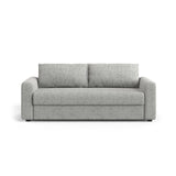 David 3-Sitzer Schlafsofa, umbaubar mit Express-System, aus Strukturierter Stoff in Warmes Grau (Baltimore Cement), 194x97 cm von Micadoni – Bild 1