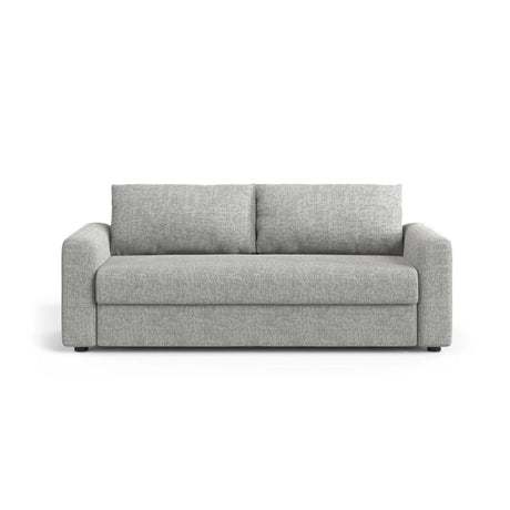 David 3-Sitzer Schlafsofa, umbaubar mit Express-System, aus Strukturierter Stoff in Warmes Grau (Baltimore Cement), 194x97 cm von Micadoni – Bild 1