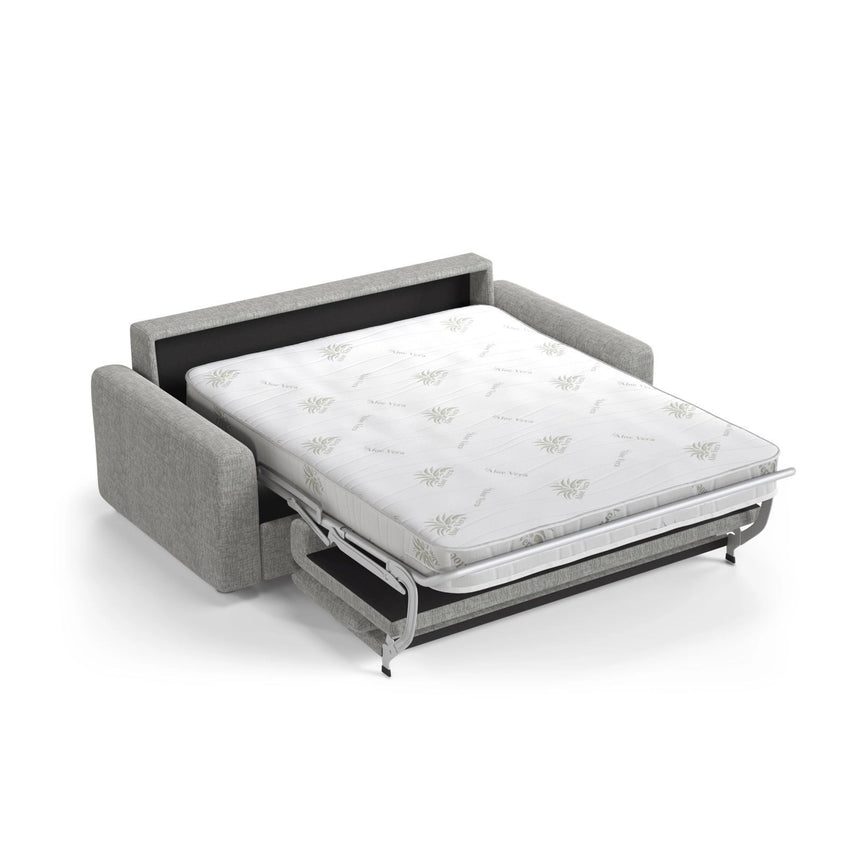 David 3-Sitzer Schlafsofa, umbaubar mit Express-System, aus Strukturierter Stoff in Warmes Grau (Baltimore Cement), 194x97 cm von Micadoni – Bild 4
