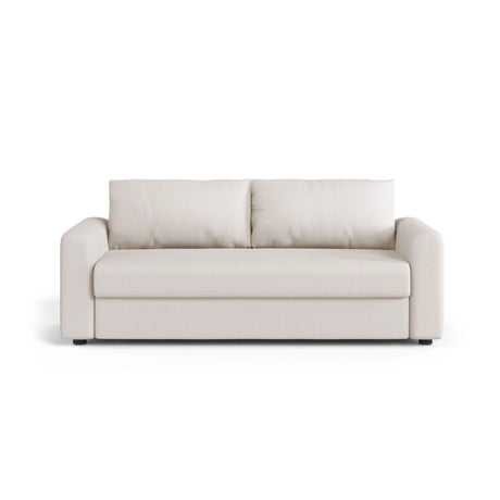 David 3-Sitzer Schlafsofa, umbaubar mit Express-System, aus Strukturierter Stoff in Weiß (BABEL WHITE), 194x97 cm von Micadoni – Bild 1