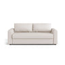 David 3-Sitzer Schlafsofa, umbaubar mit Express-System, aus Strukturierter Stoff in Weiß (BABEL WHITE), 194x97 cm von Micadoni – Bild 1