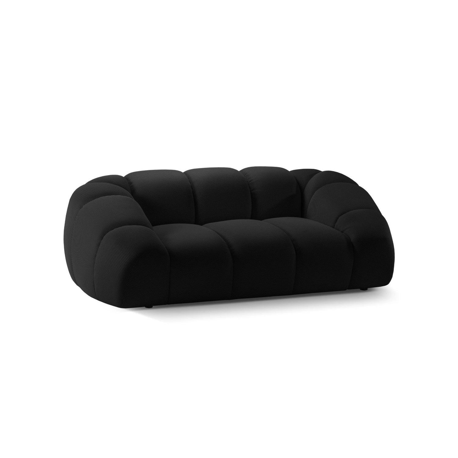 Diana 2-Sitzer Sofa aus 3D in Schwarz (Sonic 19), 214x114 cm von Micadoni – Bild 4