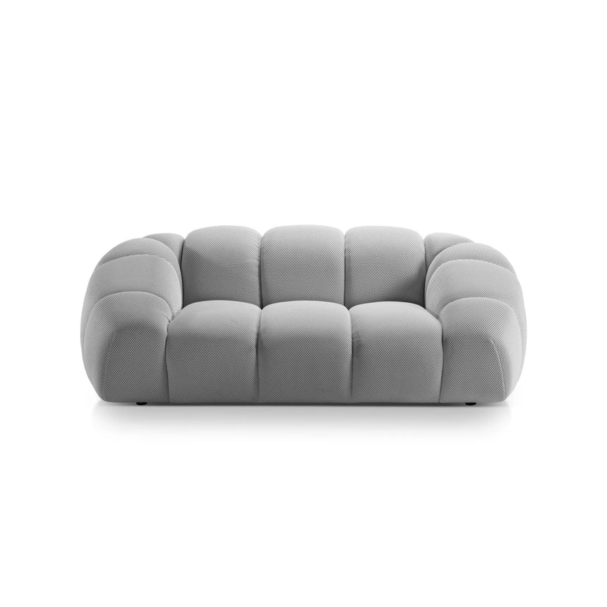 Diana 2-Sitzer Sofa aus 3D in Silber (Sonic 05), 214x114 cm von Micadoni – Bild 1
