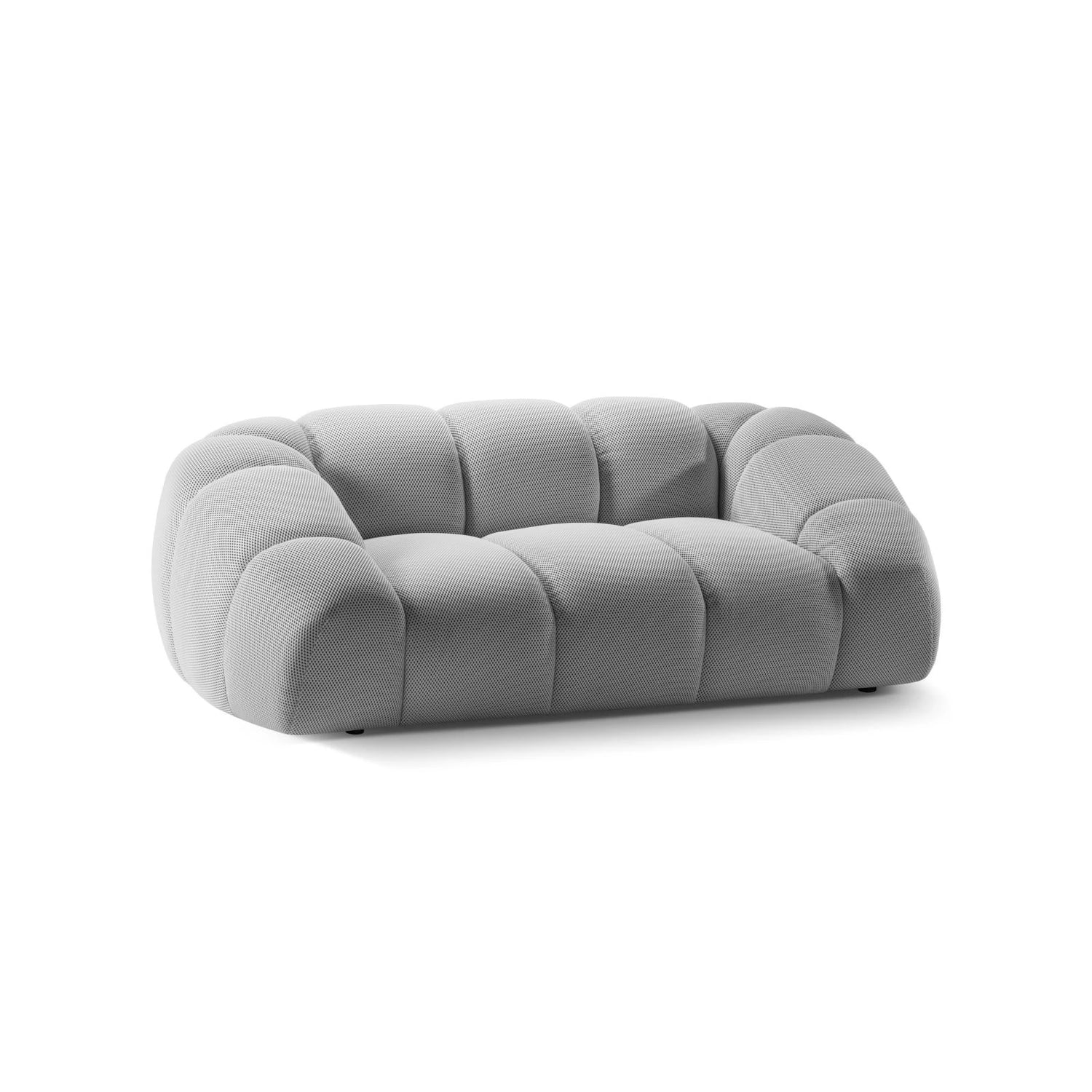 Diana 2-Sitzer Sofa aus 3D in Silber (Sonic 05), 214x114 cm von Micadoni – Bild 4