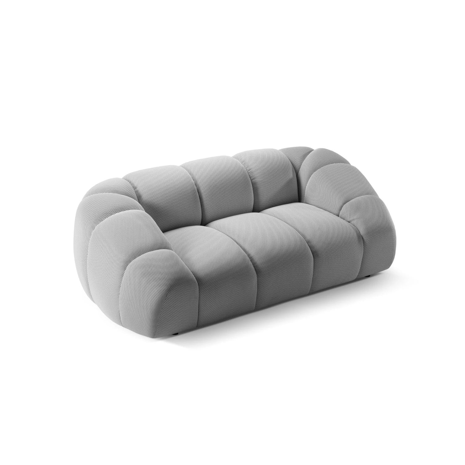 Diana 2-Sitzer Sofa aus 3D in Silber (Sonic 05), 214x114 cm von Micadoni – Bild 5