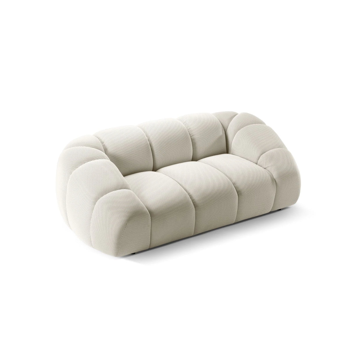 Diana 2-Sitzer Sofa aus Samt, 3D-Stoff oder Strukturstoff, 214x114 cm von Micadoni – Bild 5