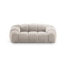 Diana 2-Sitzer Sofa aus Samt in Beige (Salvador 1), 214x114 cm von Micadoni – Bild 1