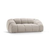 Diana 2-Sitzer Sofa aus Samt in Beige (Salvador 1), 214x114 cm von Micadoni – Bild 3
