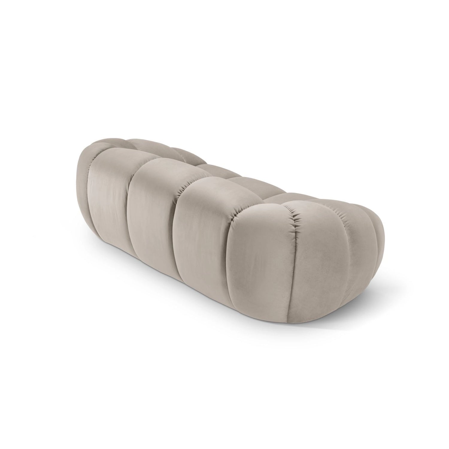 Diana 2-Sitzer Sofa aus Samt in Beige (Salvador 1), 214x114 cm von Micadoni – Bild 4