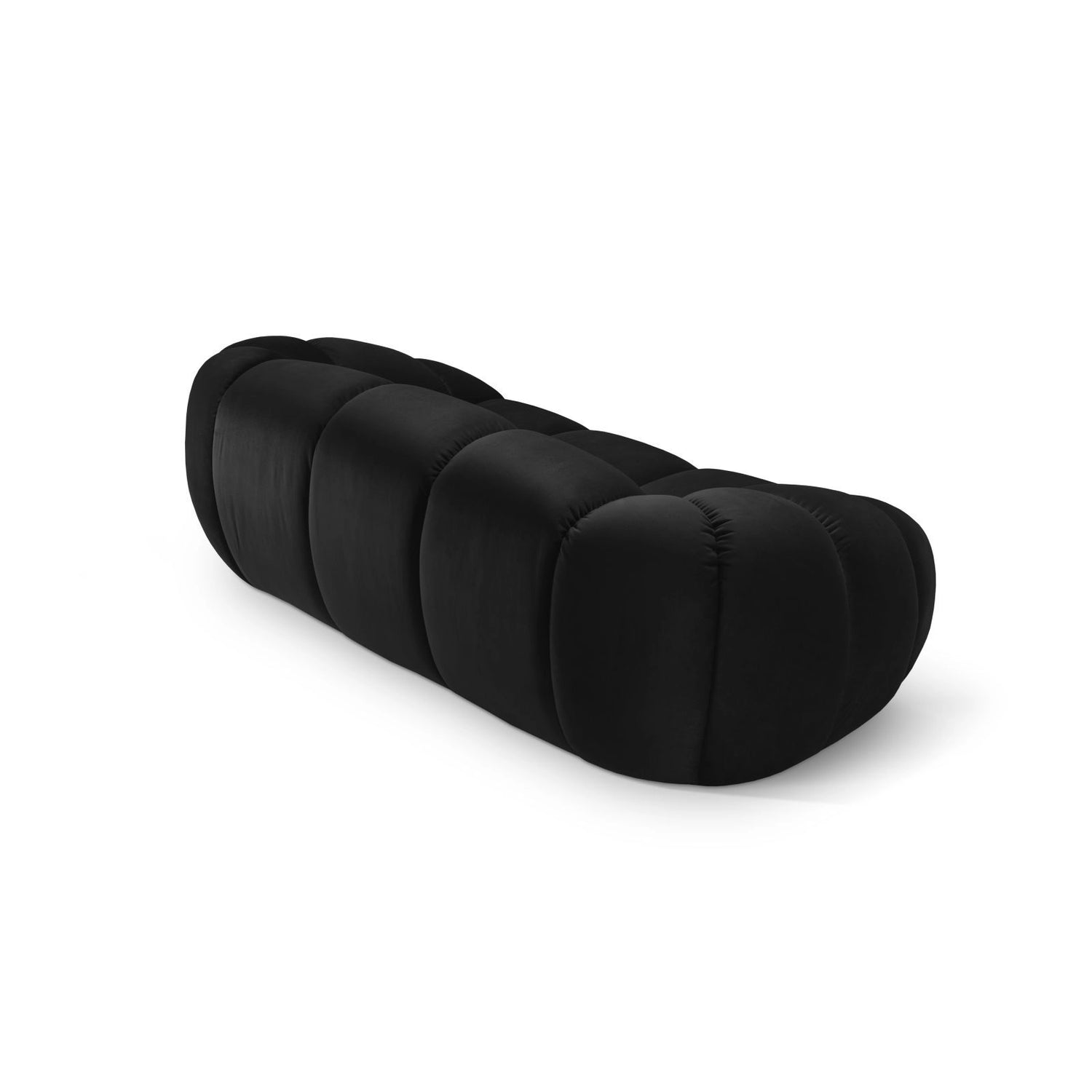 Diana 2-Sitzer Sofa aus Samt in Schwarz (Salvador 19), 214x114 cm von Micadoni – Bild 4
