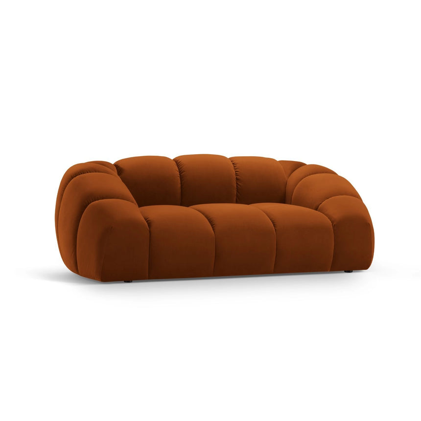 Diana 2-Sitzer Sofa aus Samt in Terrakotta (Salvador 14), 214x114 cm von Micadoni – Bild 3