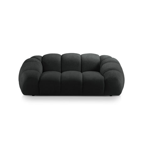 Diana 2-Sitzer Sofa aus Strukturierter Stoff in Anthrazit (Bubble 17), 214x114 cm von Micadoni – Bild 1