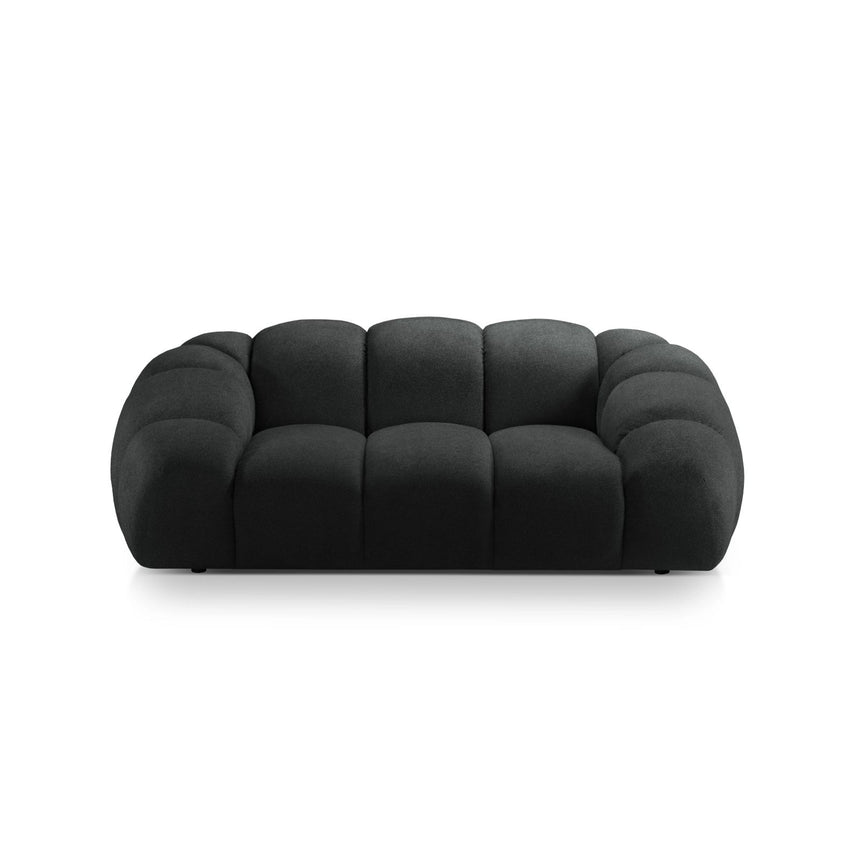 Diana 2-Sitzer Sofa aus Strukturierter Stoff in Anthrazit (Bubble 17), 214x114 cm von Micadoni – Bild 1