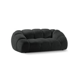 Diana 2-Sitzer Sofa aus Strukturierter Stoff in Anthrazit (Bubble 17), 214x114 cm von Micadoni – Bild 4