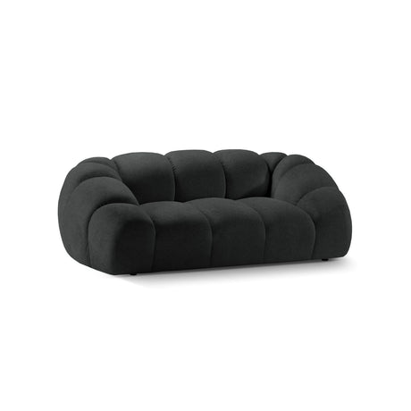 Diana 2-Sitzer Sofa aus Strukturierter Stoff in Anthrazit (Bubble 17), 214x114 cm von Micadoni – Bild 4