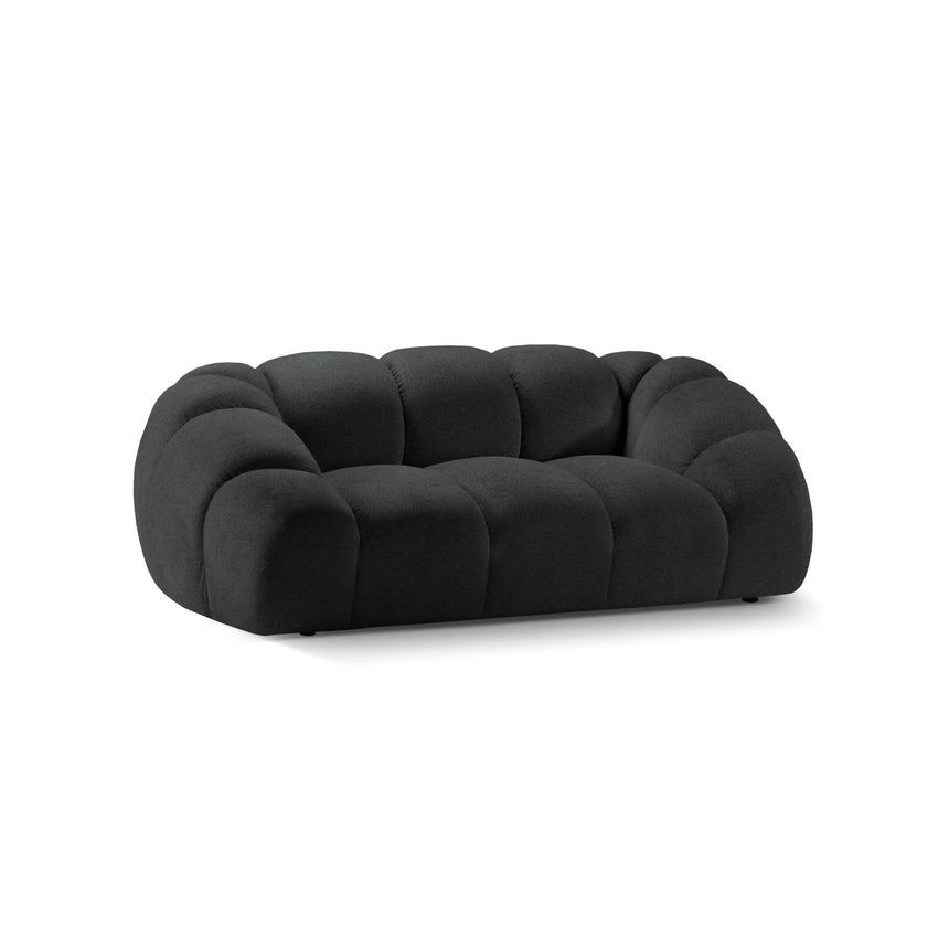 Diana 2-Sitzer Sofa aus Strukturierter Stoff in Anthrazit (Bubble 17), 214x114 cm von Micadoni – Bild 4