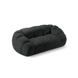 Diana 2-Sitzer Sofa aus Strukturierter Stoff in Anthrazit (Bubble 17), 214x114 cm von Micadoni – Bild 5
