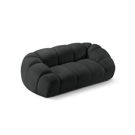 Diana 2-Sitzer Sofa aus Strukturierter Stoff in Anthrazit (Bubble 17), 214x114 cm von Micadoni – Bild 5