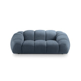 Diana 2-Sitzer Sofa aus Strukturierter Stoff in Blau Jeans (Bubble 15), 214x114 cm von Micadoni – Bild 1