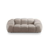 Diana 2-Sitzer Sofa aus Strukturierter Stoff in Dunkelbeige (Bubble 3), 214x114 cm von Micadoni – Bild 1