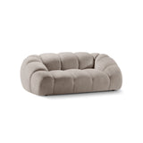 Diana 2-Sitzer Sofa aus Strukturierter Stoff in Dunkelbeige (Bubble 3), 214x114 cm von Micadoni – Bild 4