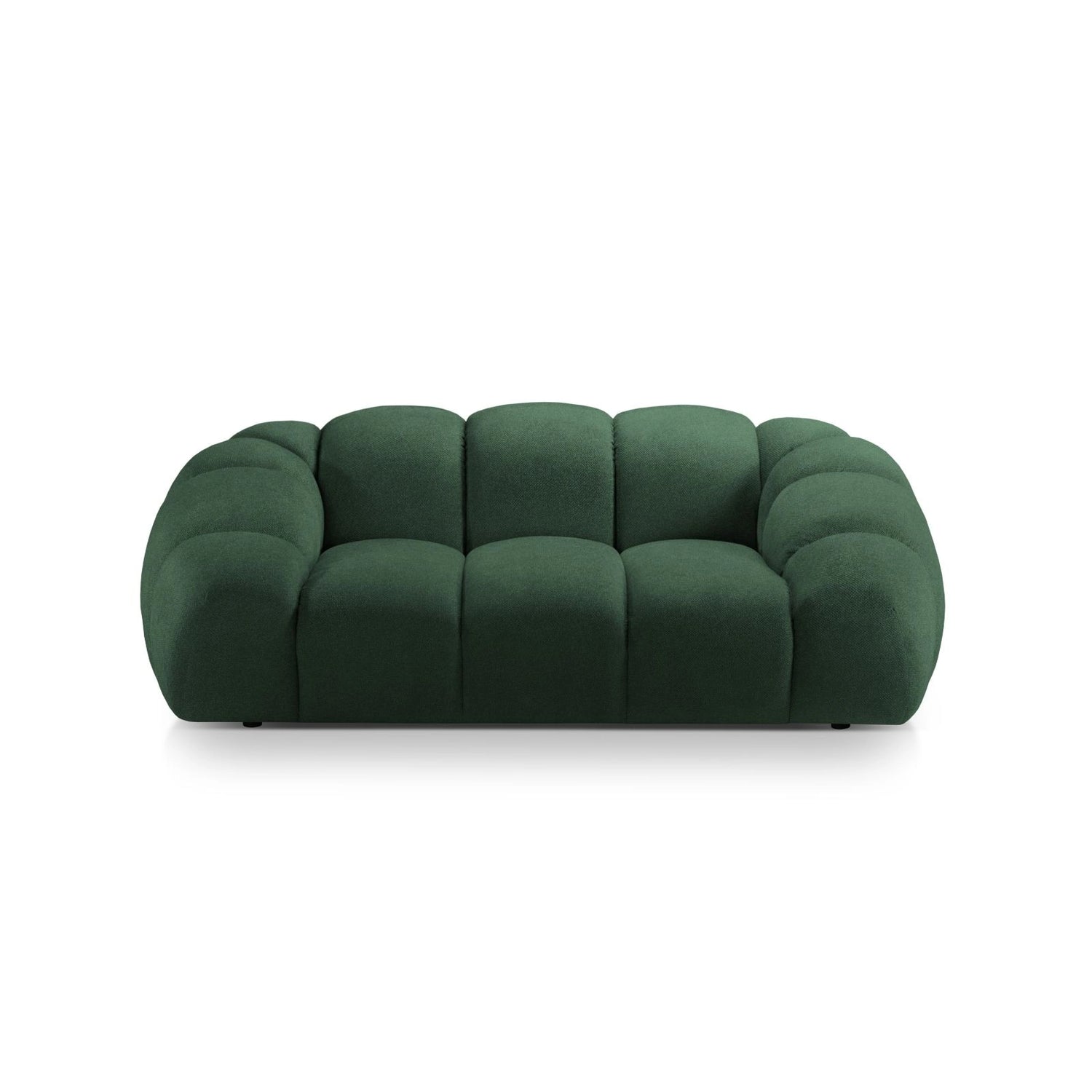 Diana 2-Sitzer Sofa aus Strukturierter Stoff in Grün (Bubble 12), 214x114 cm von Micadoni – Bild 1