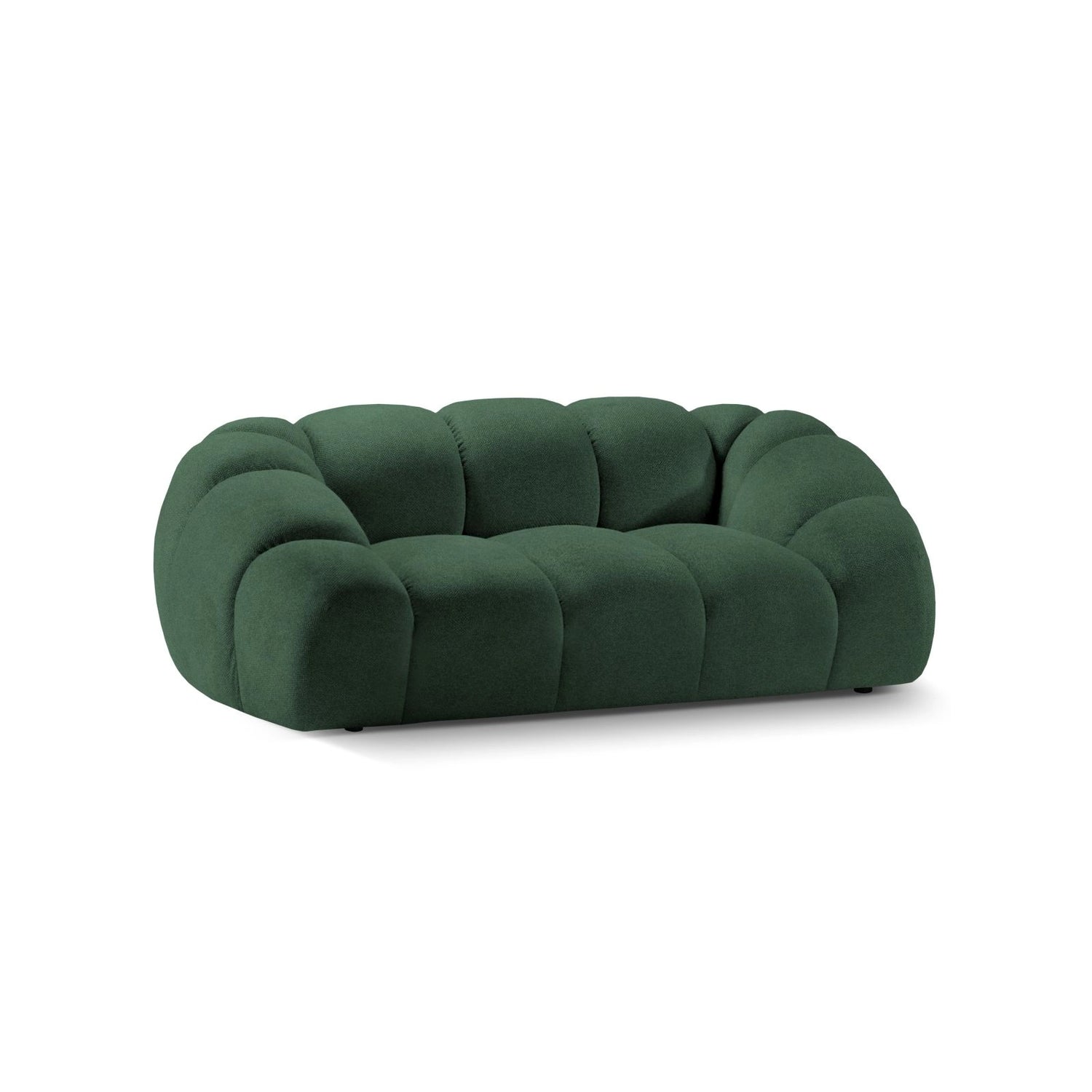 Diana 2-Sitzer Sofa aus Strukturierter Stoff in Grün (Bubble 12), 214x114 cm von Micadoni – Bild 4