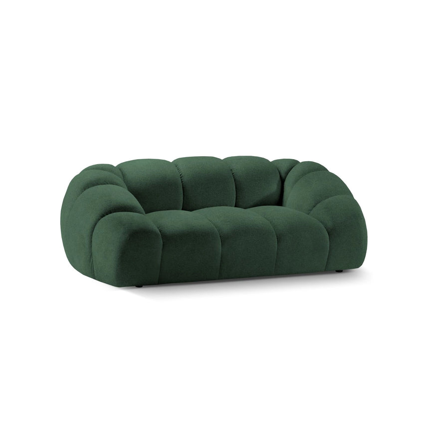 Diana 2-Sitzer Sofa aus Strukturierter Stoff in Grün (Bubble 12), 214x114 cm von Micadoni – Bild 4