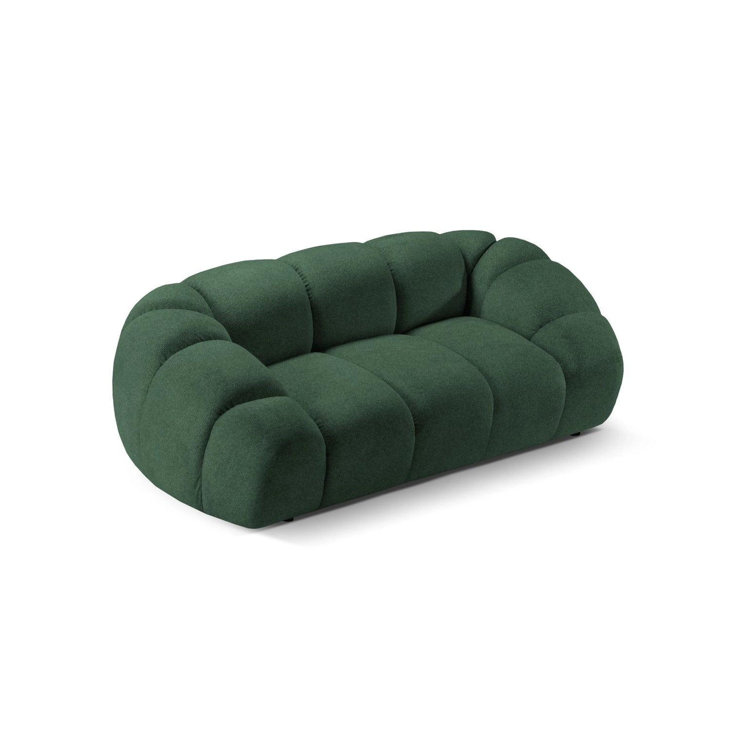 Diana 2-Sitzer Sofa aus Strukturierter Stoff in Grün (Bubble 12), 214x114 cm von Micadoni – Bild 5