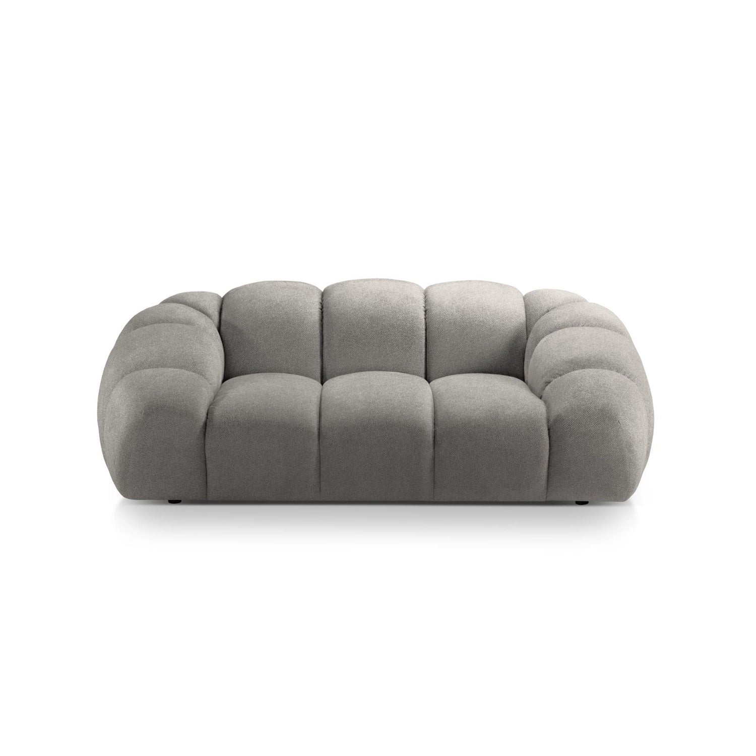 Diana 2-Sitzer Sofa aus Strukturierter Stoff in Hellgrau (Bubble 7), 214x114 cm von Micadoni – Bild 1