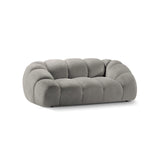 Diana 2-Sitzer Sofa aus Strukturierter Stoff in Hellgrau (Bubble 7), 214x114 cm von Micadoni – Bild 4