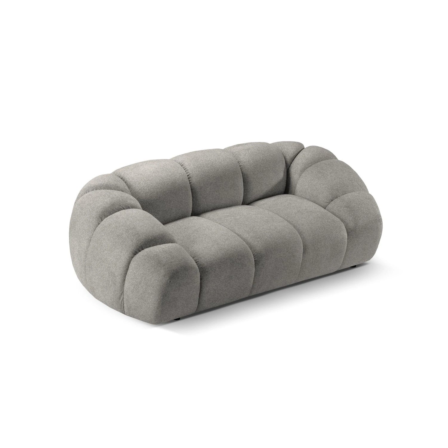 Diana 2-Sitzer Sofa aus Strukturierter Stoff in Hellgrau (Bubble 7), 214x114 cm von Micadoni – Bild 5