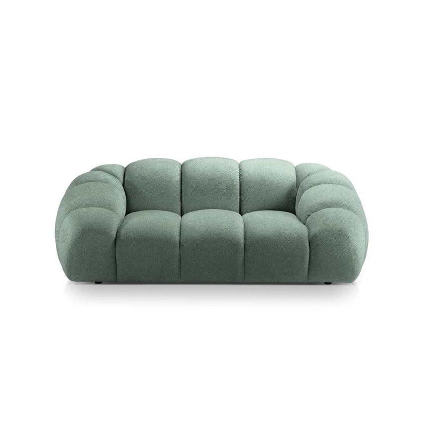 Diana 2-Sitzer Sofa aus Strukturierter Stoff in Minze (Bubble 13), 214x114 cm von Micadoni – Bild 1