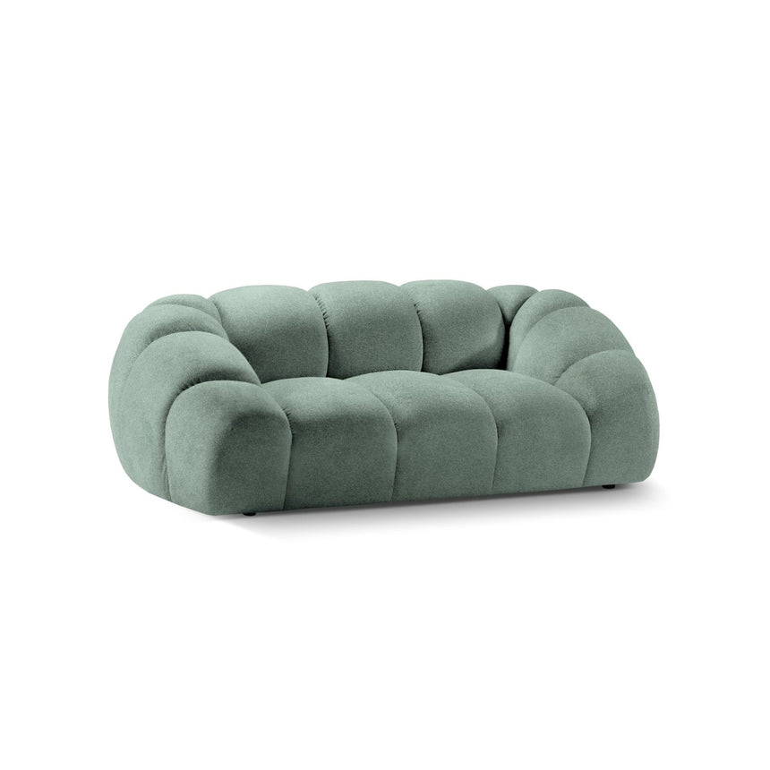 Diana 2-Sitzer Sofa aus Strukturierter Stoff in Minze (Bubble 13), 214x114 cm von Micadoni – Bild 4