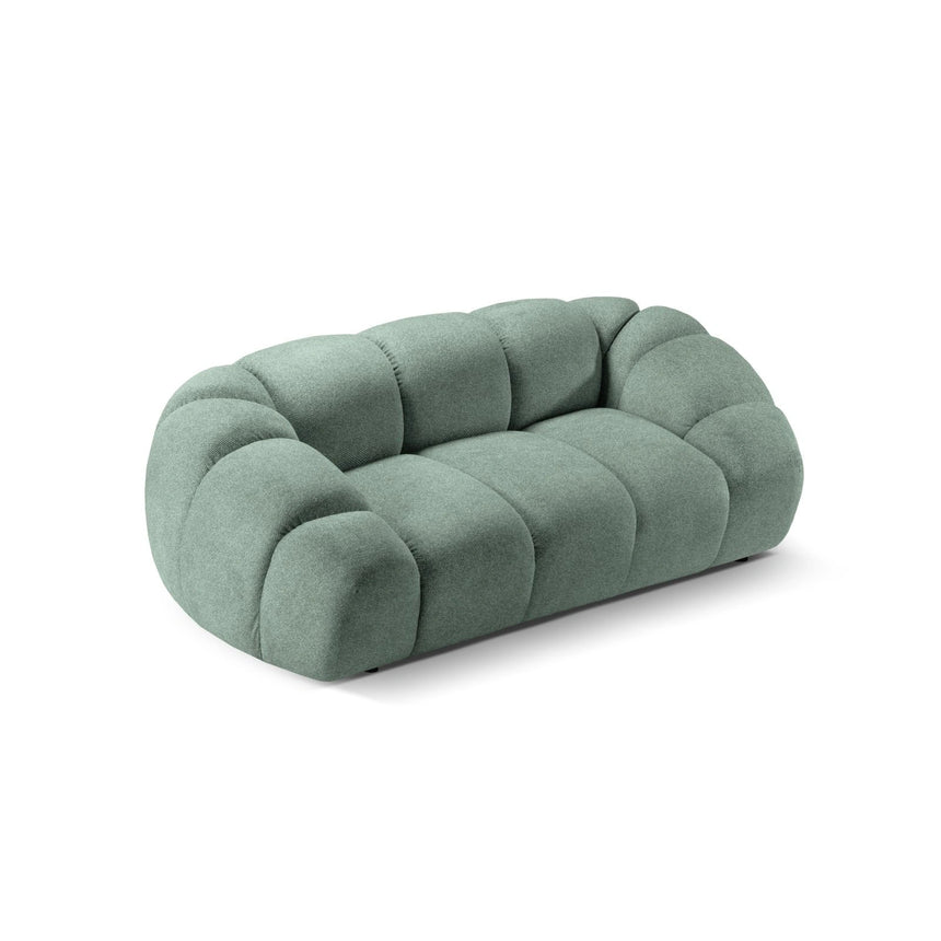 Diana 2-Sitzer Sofa aus Strukturierter Stoff in Minze (Bubble 13), 214x114 cm von Micadoni – Bild 5