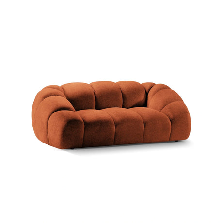Diana 2-Sitzer Sofa aus Strukturierter Stoff in Terrakotta (Bubble 10), 214x114 cm von Micadoni – Bild 4